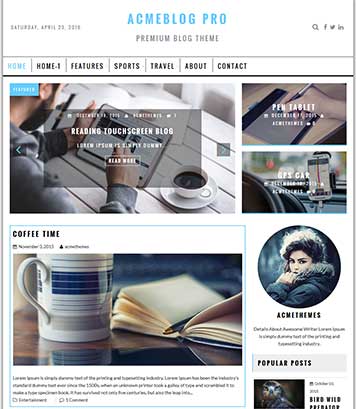 AcmeBlogPro - Premium, Professional Blog, News and Magazine Theme