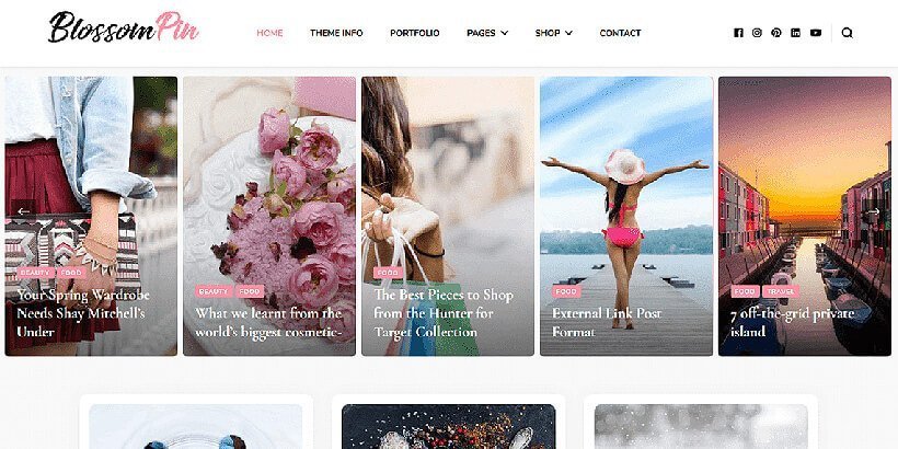 blossompin free feminine wordpress themes