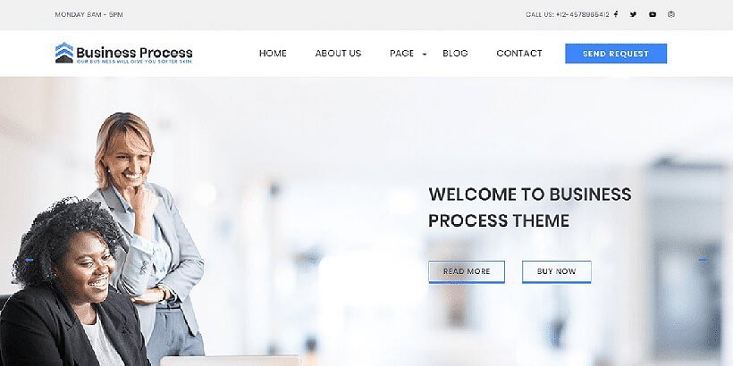 business process free wordpress business themes