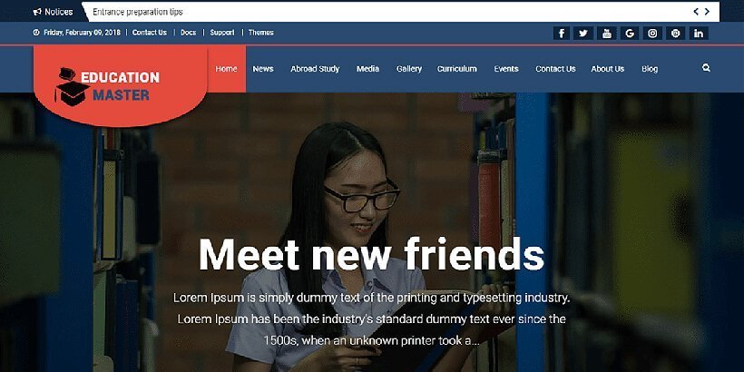 edumaster free education wordpress themes