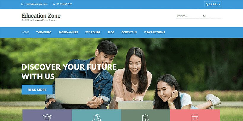 eduzone free education wordpress themes