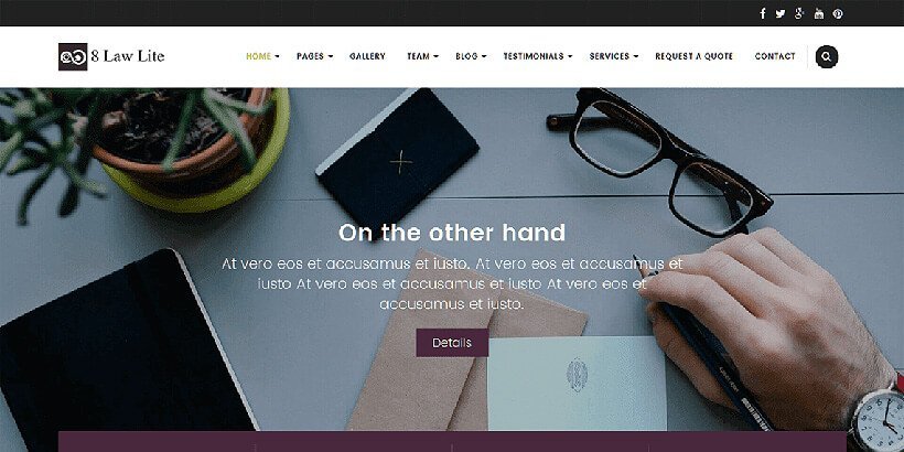 eightlaw free lawyer wordpress themes