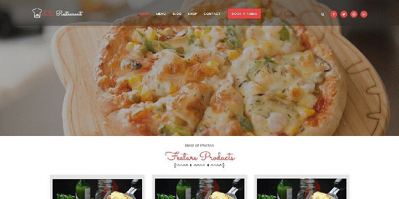 Izrestaurant free restaurant wordpress themes