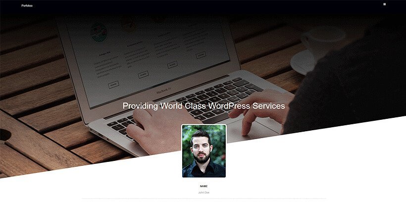 portfolioo free portfolio wordpress themes