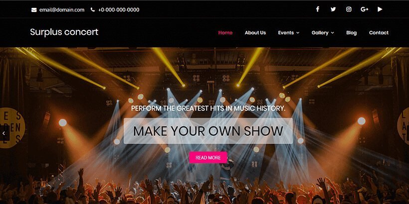 surplus free event wordpress themes