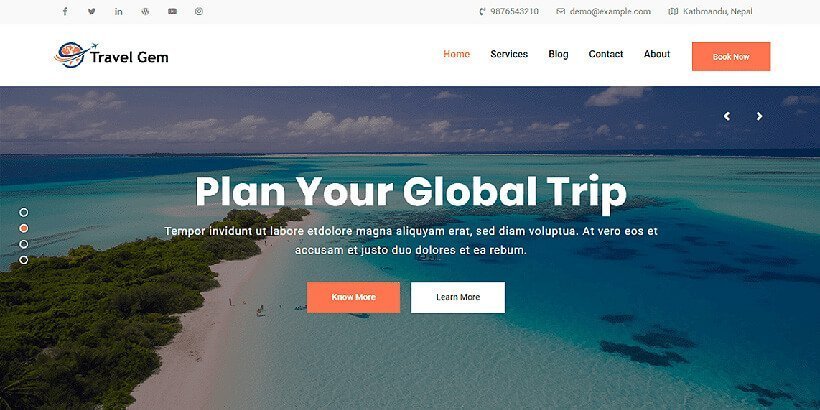 travelgem free wordpress travel themes