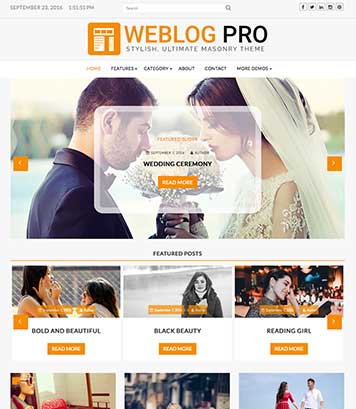 WeblogPro - The most versatile theme for blog, news and magazine sites