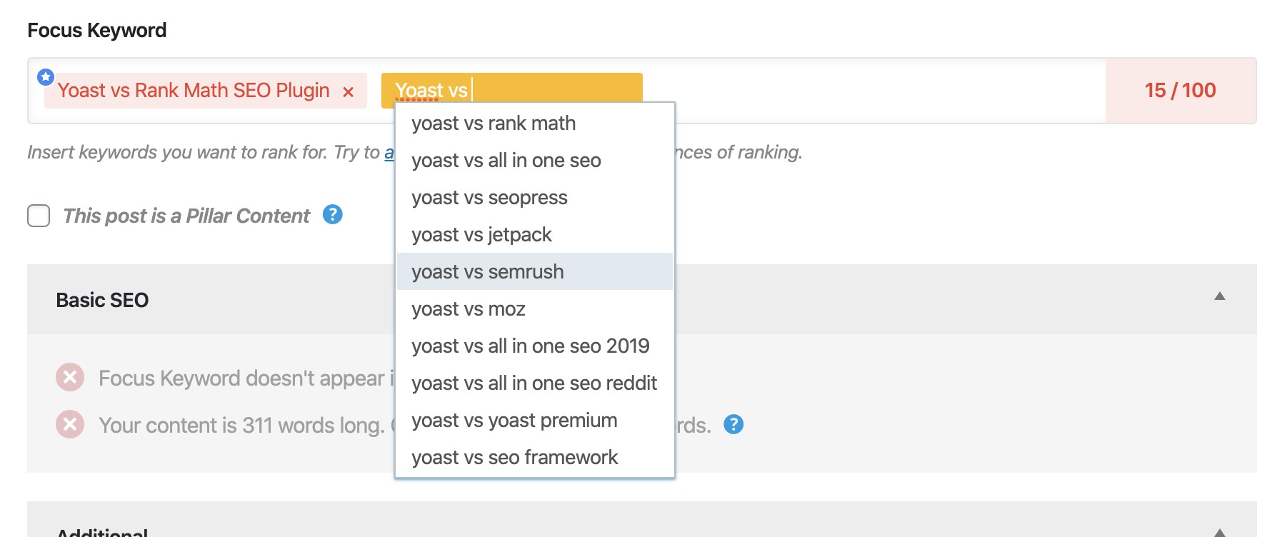 keyword sugesstion