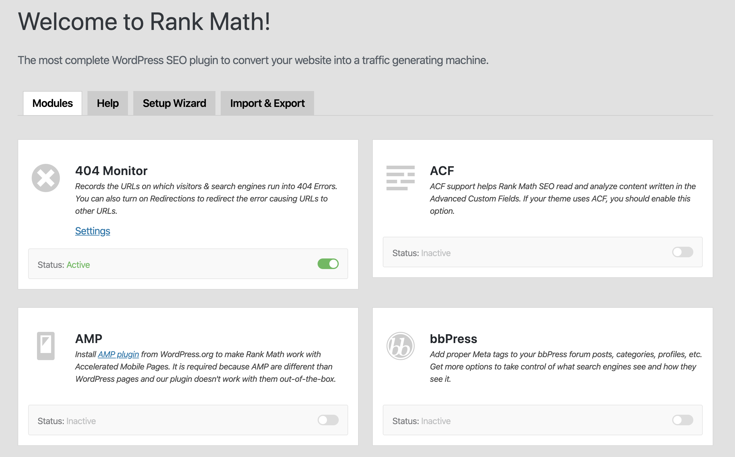 rankmath interface